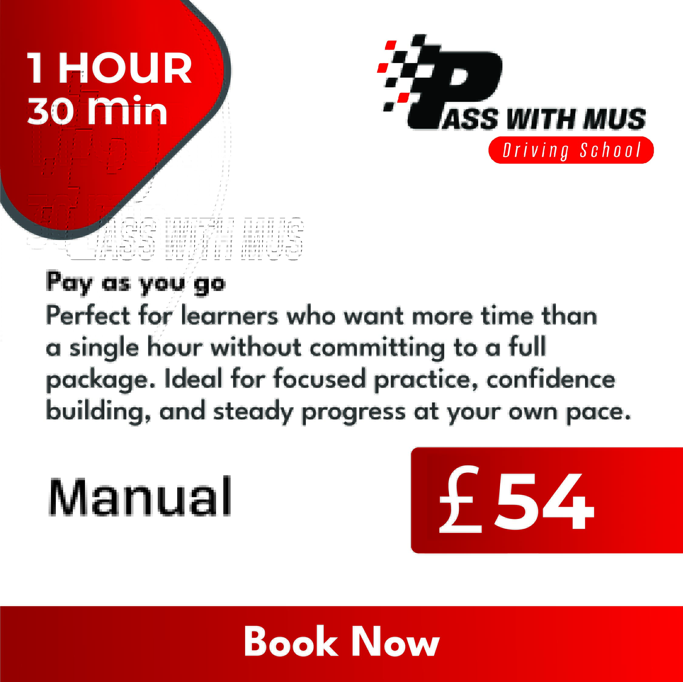 1 hour 30 mins Manual Hours